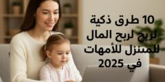 10 طرق ذكية لربح المال من المنزل للأمهات في 2025